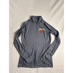 Majestic Fan Fashion Chicago Bears Women's Full Zip Grey Sweatshirt Women's M *